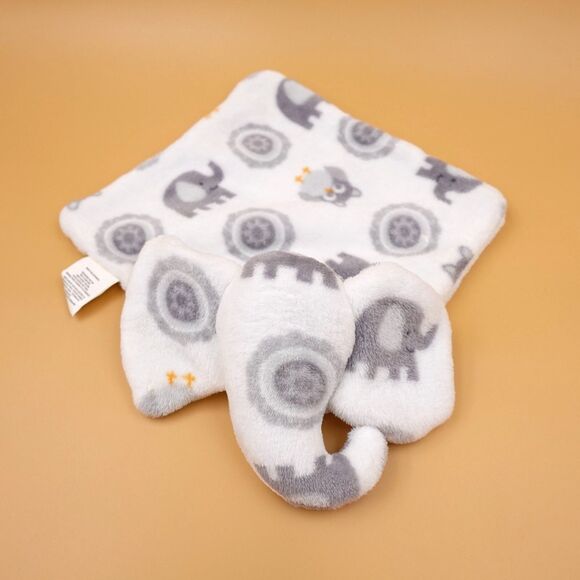 Blankets & Beyond Baby Elephant Lovey Gray Security Blanket Novelty - Picture 7 of 9
